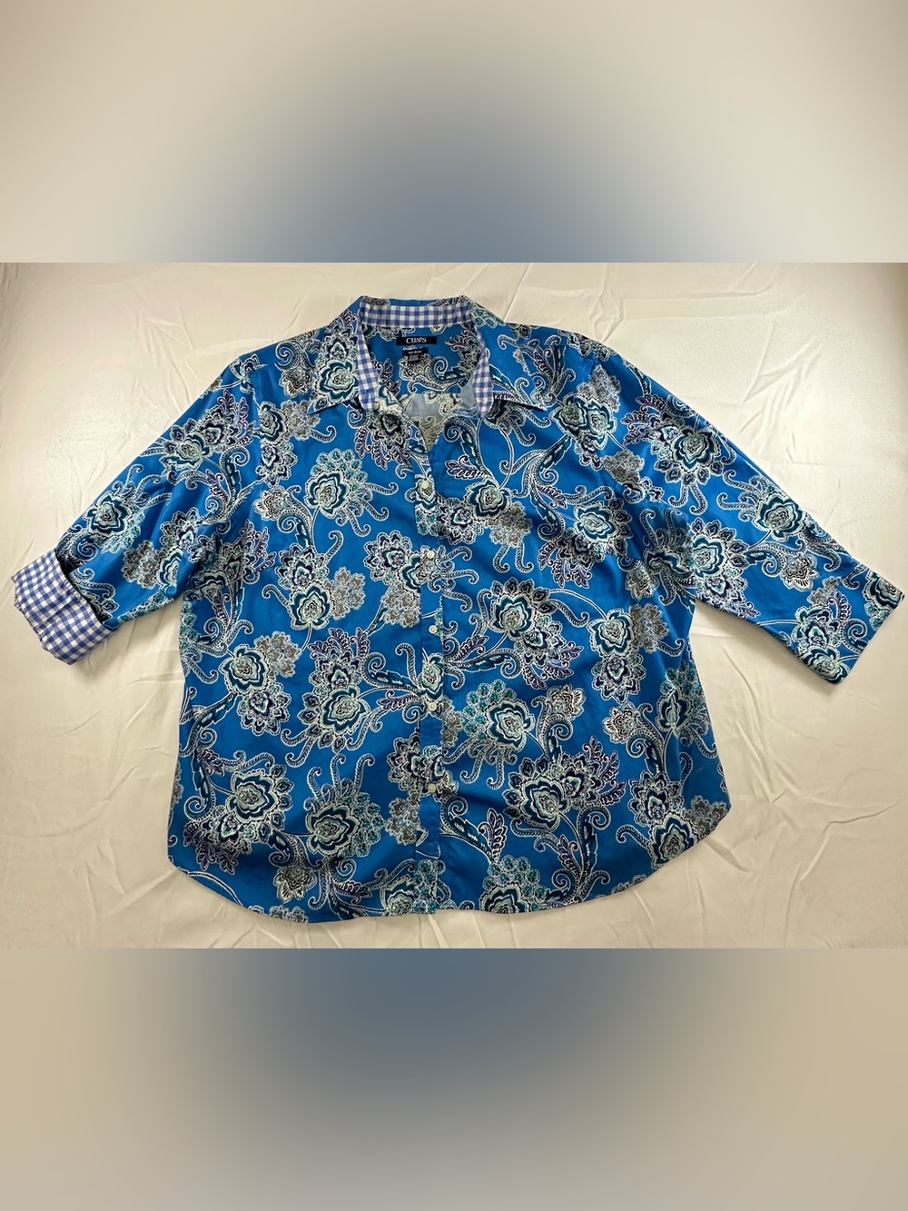 Chaps Men’s Blue Paisley Button-Down Shirt